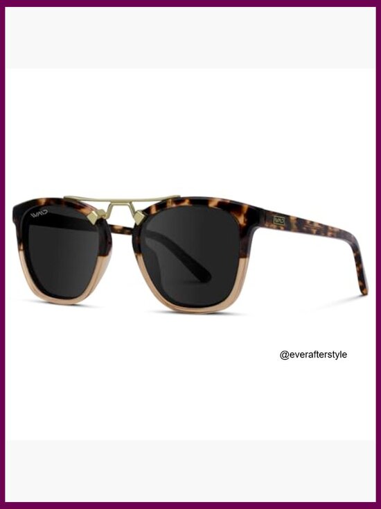 Oversized Square Polarized Sunglasses with Acetate Frame and Metal Bridge main image 6